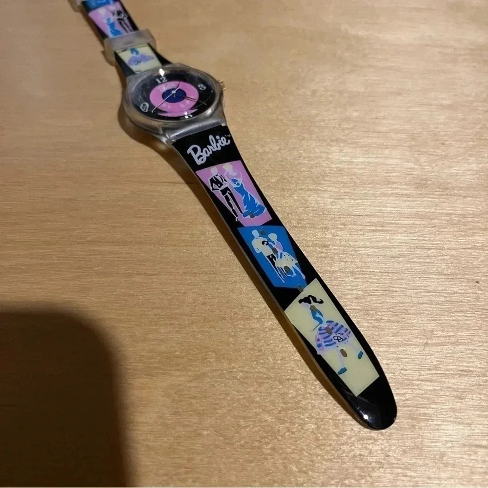 Vintage 90’s Barbie Watch 1996 Record Fashion Plastic Ken - Picture 2 of 10